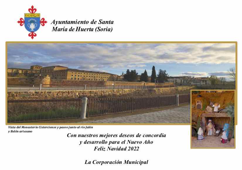 Felicitación Navidad 2022 Santa María de Huerta