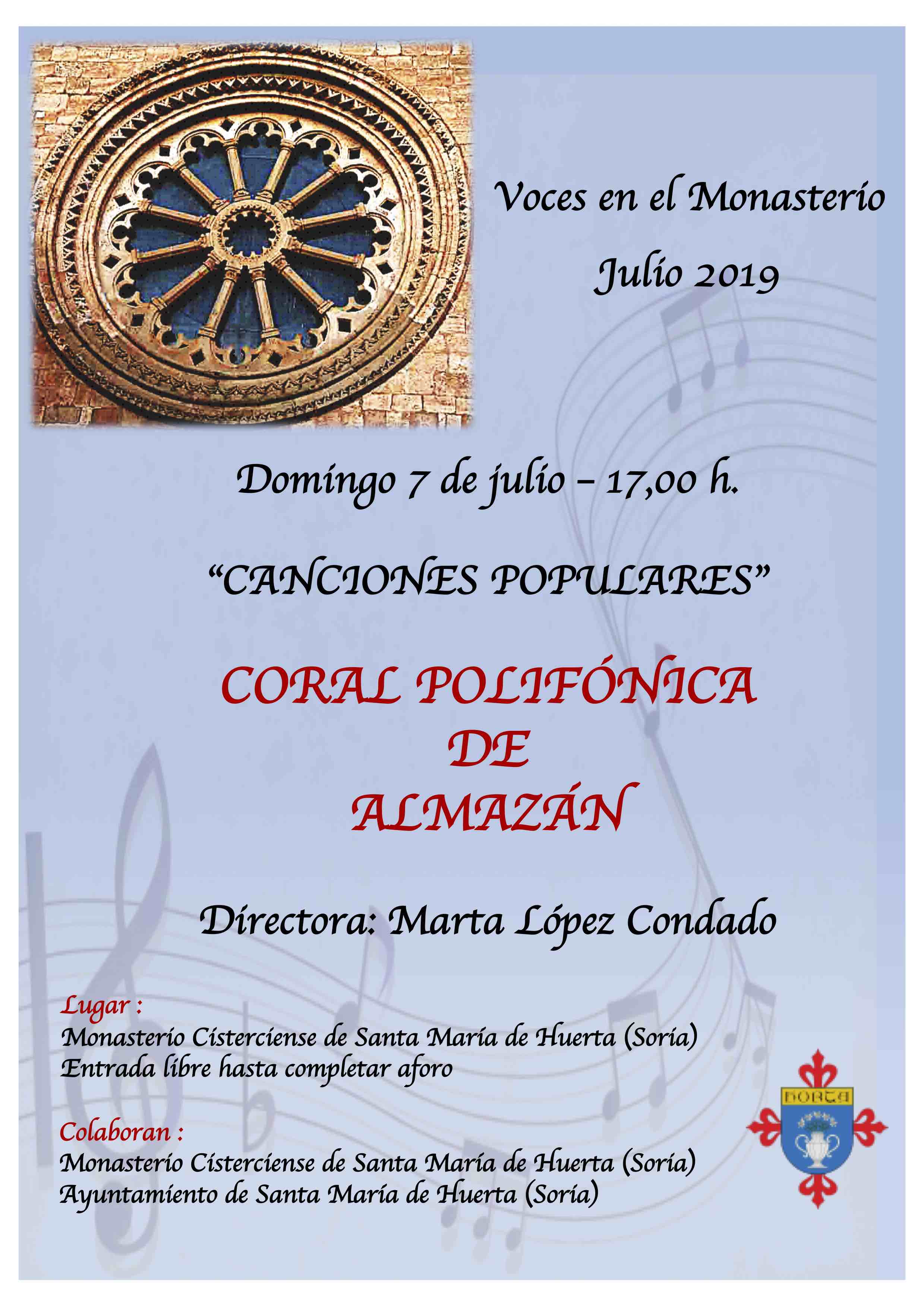 Concierto Coral Polifónica de Almazán en el Monasterio de Santa María de Huerta