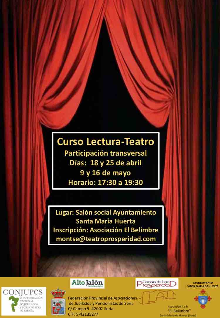 Curso Lectura-Teatro en primavera 2022 en Santa María de Huerta