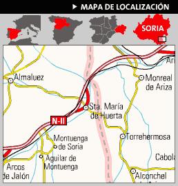 Mapa de situación de Santa María de Huerta