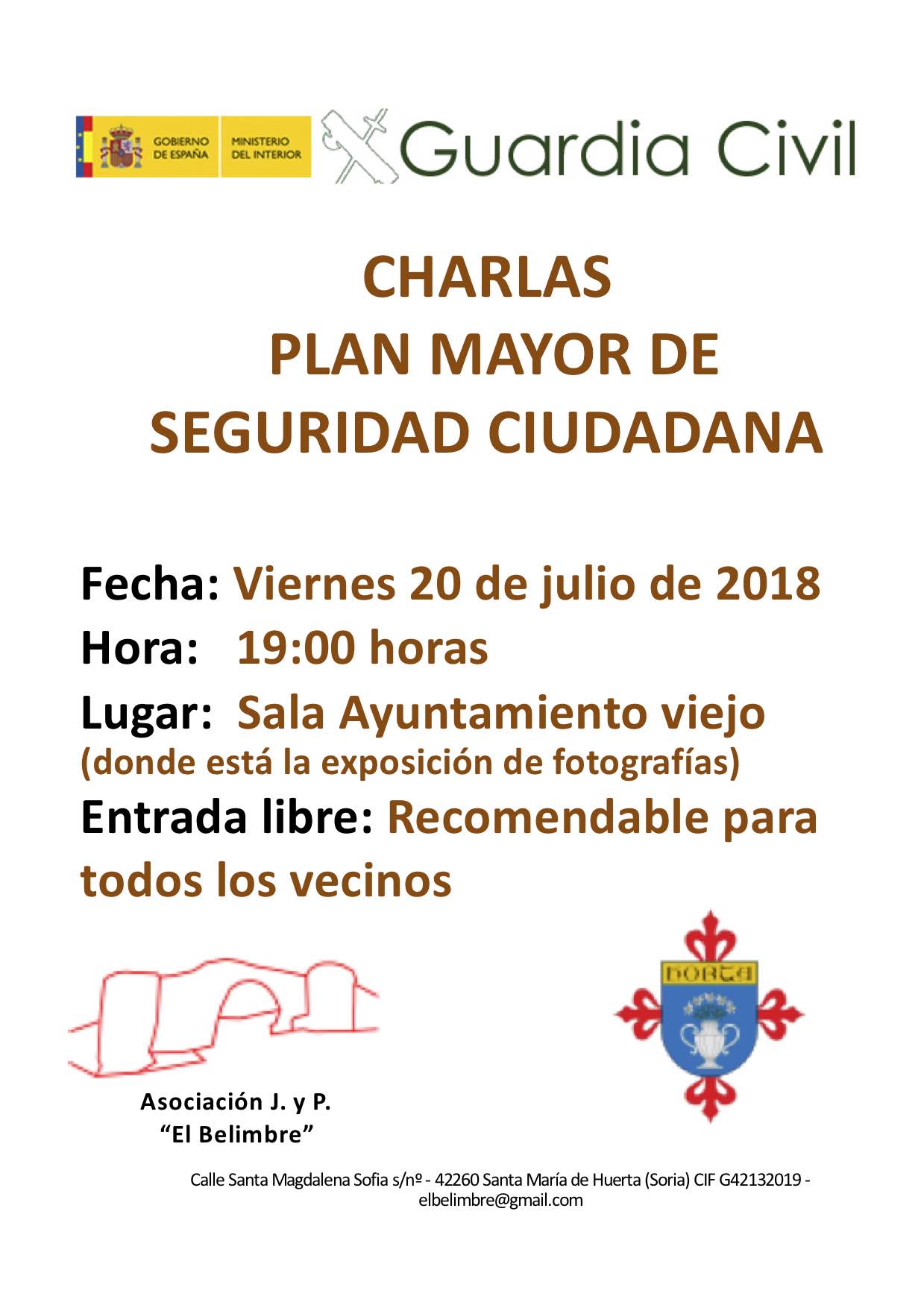 Charlas Plan Mayor de Seguridad Ciudadana