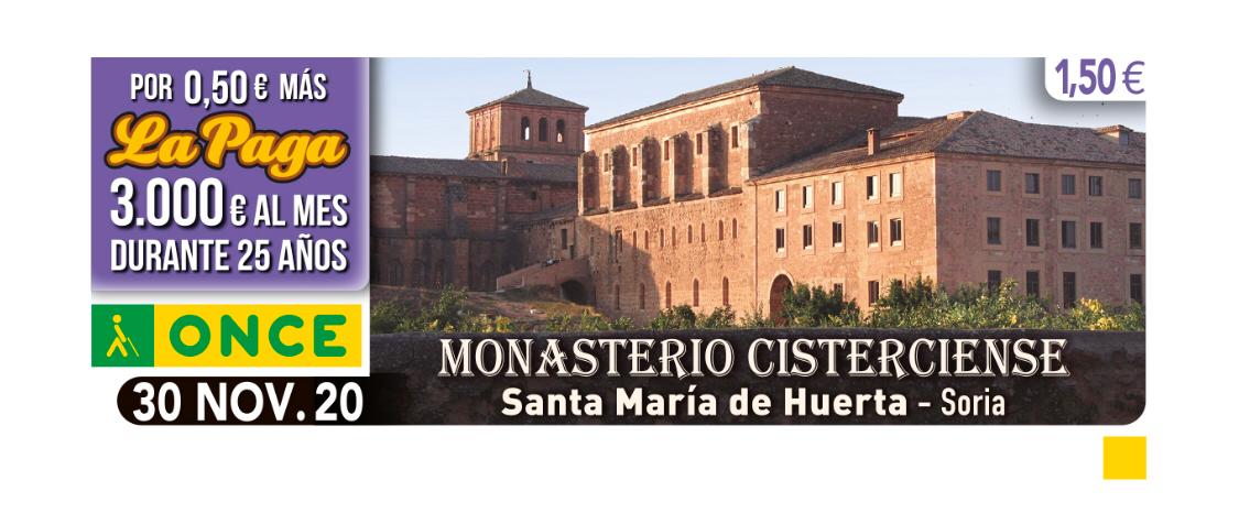 2020-11-30-Monasterio de Santa María de Huerta y cupon ONCE