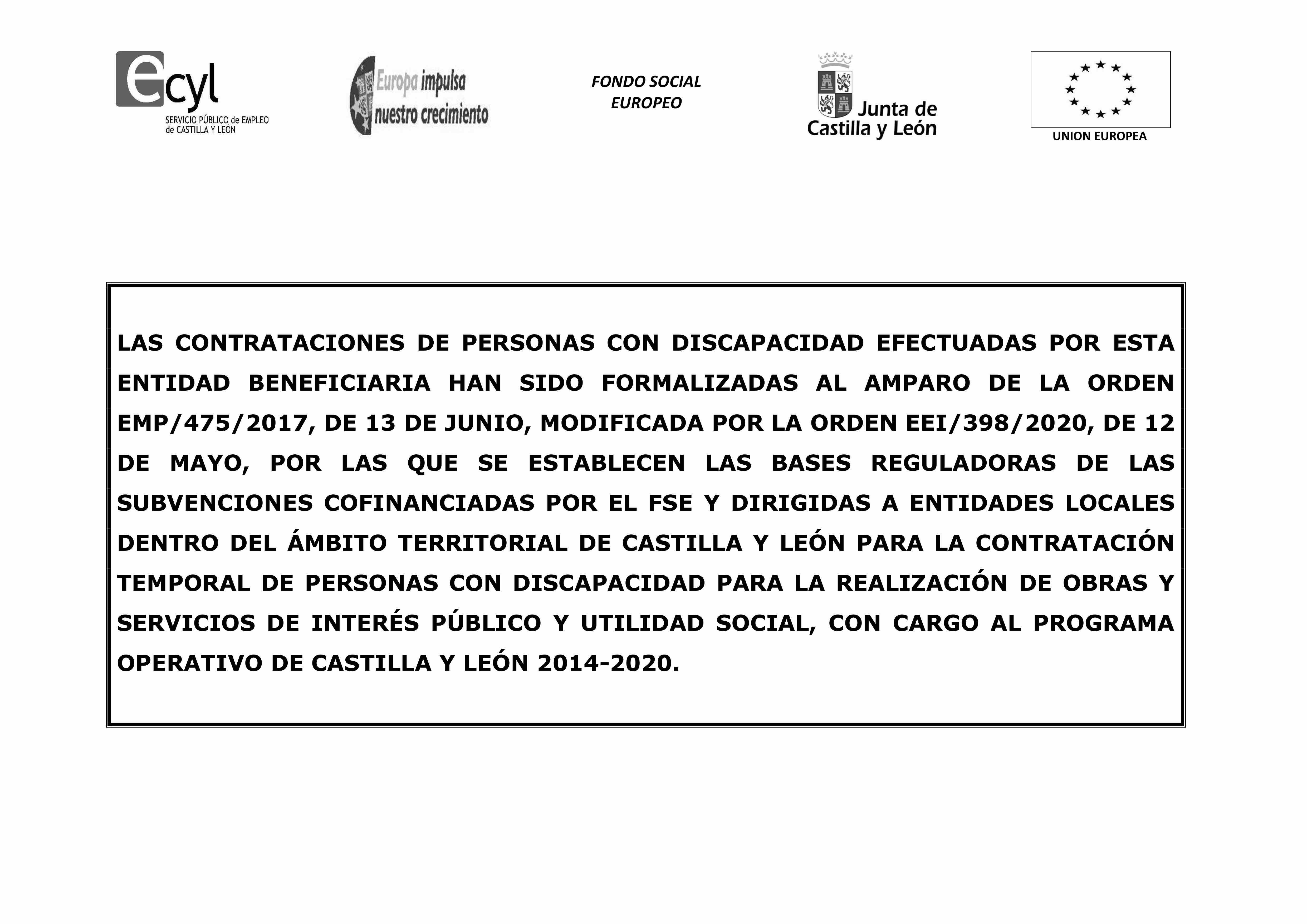 Contratación - Año 2020 Personas con Discapacidad