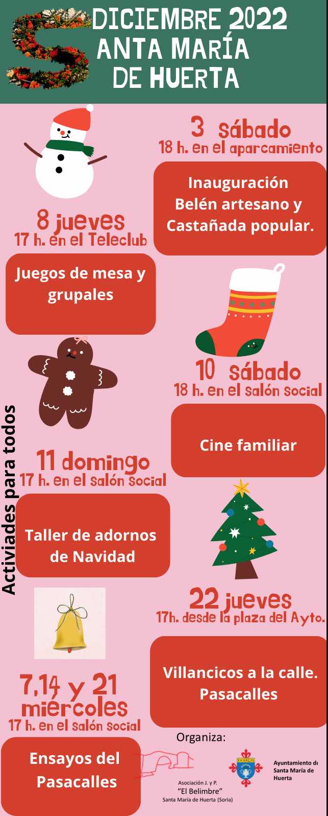 Taller de adornos de Navidad en Santa María de Huerta