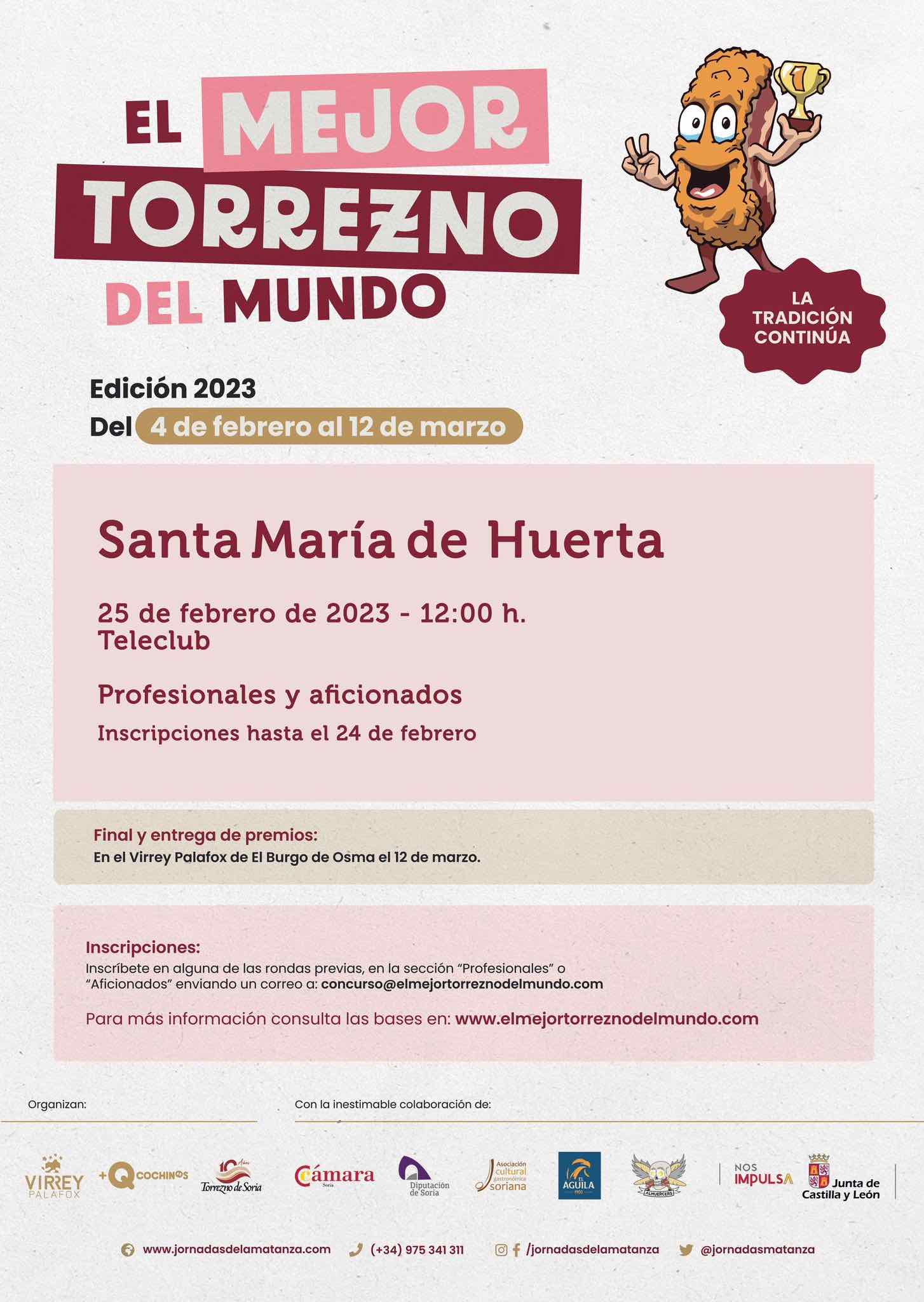 Certamen El Mejor Torrezno del Mundo en Santa Maria de Huerta