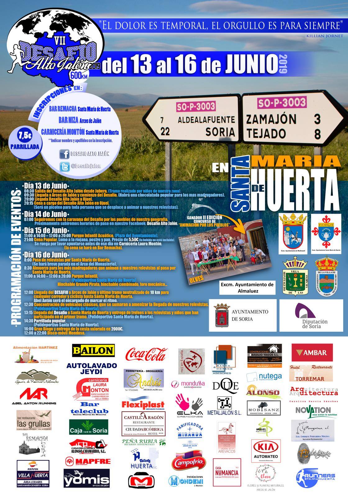 Cartel VII Desafío Alto Jalón - Del 13 al 16 de Junio de 2019