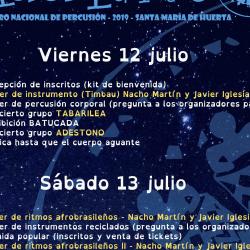 2019-07-Encuentro Nacional de Percusión - Santa Maria de Huerta - Programación
